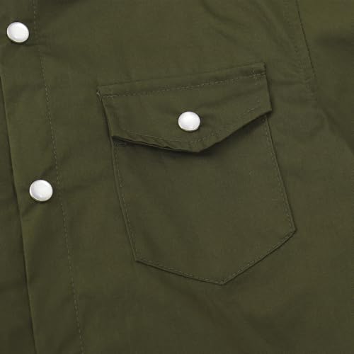 Image of Spring&Gege Boys' Long Sleeve Western Cowboys Pearl Snap Button Down Shirts (5-14 Years)