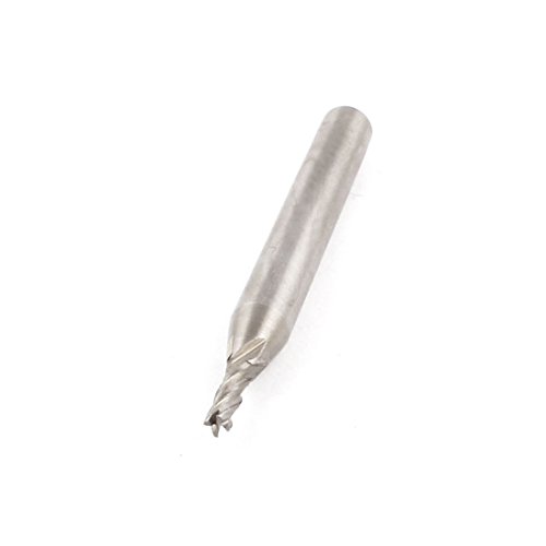 Image of uxcell 2.5mm Cutting Dia 6mm 4 Spiral Flutes Straight Shank Cutter Tool HSS-AL End Mill Bit 2pcs