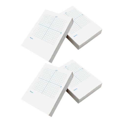 Libros de ejercicios de matemáticas en papel cuadriculado blanco para práctica escolar pack de 4