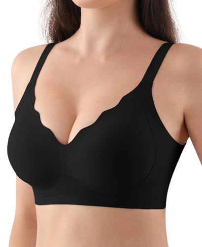 Soutien-gorge sans couture pour femme soutien-gorge doux sans armatures rembourré