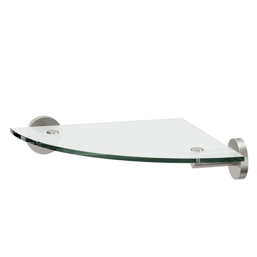 Tiger Boston Mensola Angolare, Acciaio Inox Spazzolato, 25.4 x 5 x 25.4 cm