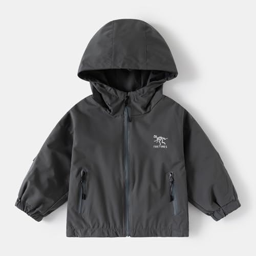 Boys Rain Jacket Waterproof Zipper Windbreaker Coat Toddler Kids Lightweight Fleece Windproof RainCoat with Pockets2