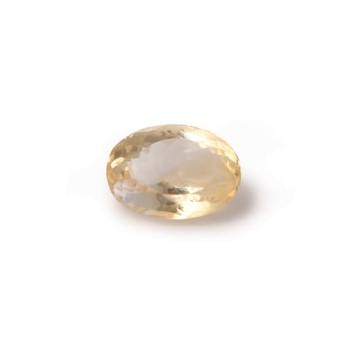 Topaze jaune naturelle ovale pour fabrication de bijoux : grande gemme de novembre 12,75 ct