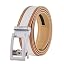 White/Brown Belt Silver Buckle
