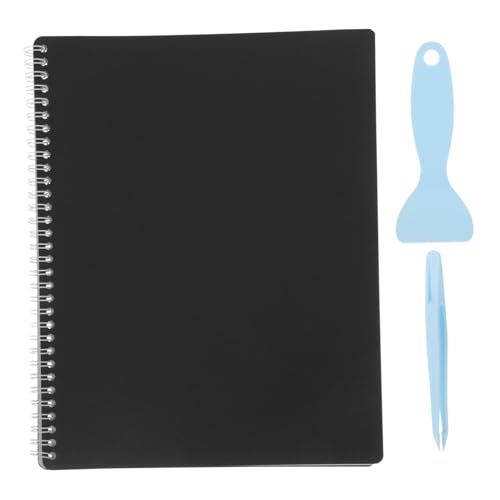 Album d'autocollants avec organiseur de rangement grand format papier noir