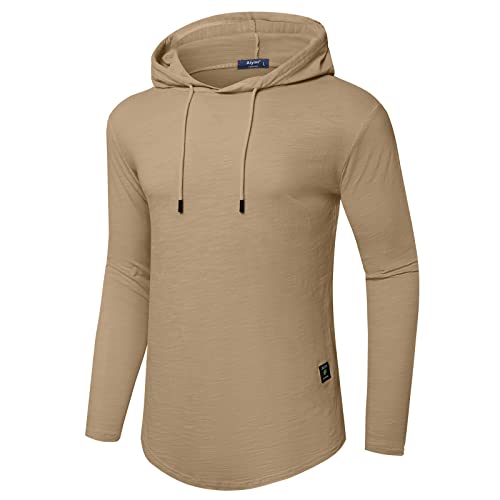 Aiyino Men's S-5XL Athletic Hoodies Sport Sweatshirt Solid Color Fashion Pullover4