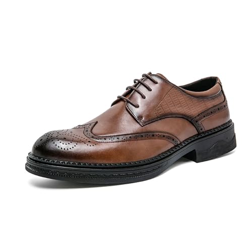 Mens Classic Oxfords Dress Shoes Formal Business Stylish Brogues Derby Lace Up Shoes for Men