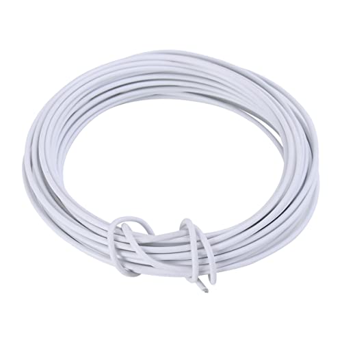 Totority 10M Bendable Iron Wire for Climbing Plants Durable Fastening Wrapping Cord for DIY Crafts Flower Support and Garden Ties White Thickness