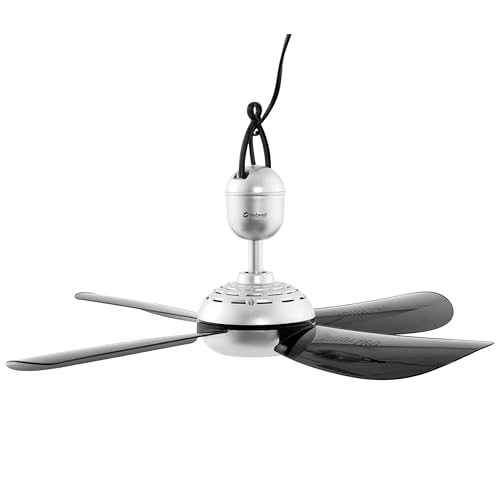 Outwell Christianos Camping Fan – Hanging Tent Fan with Rubber Blades, Quiet 25W Electric Fan for Ventilation & Condensation Control, Suitable for Tents, Awnings, Shelters, Gazebos