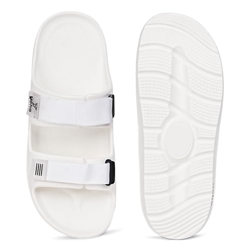 Image of YOHO Wilo Double Strap Sliders for Men | Cushioned & Lightweight | Adjustable Strap | Comfortable Monsoon Footwear & Rainy Sandals