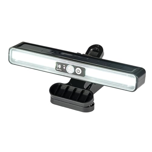 Luz solar para valla, proyector solar con pinza de fijación exterior | lámpara impermeable y potente con ángulo ajustable 120° para jardín techo o terraza