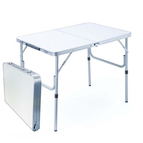 Mesa Dobravel Portatil, Escrivaninha Dobravel Maleta para Camping Cozinha Estudo（90×60×70CM）