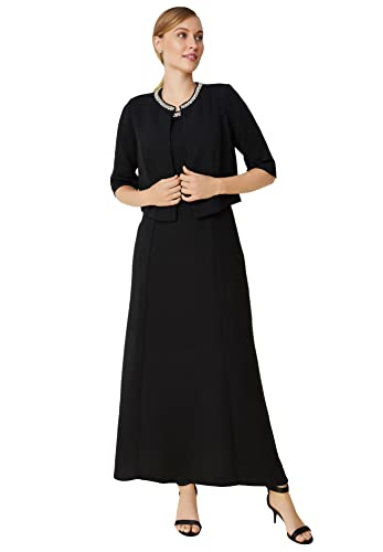 Jessica London Women's Plus Size 2-Piece Beaded Jacket Dress