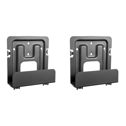 Support mural universel mini PC routeur box internet et boîtier compact noir x2