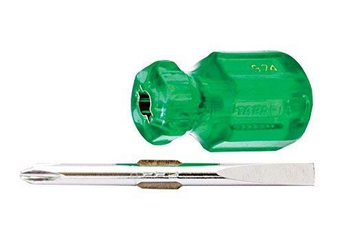 Param Tools 974 Steel Two in One Stubby Screw Driver (Green and Silver) (1)