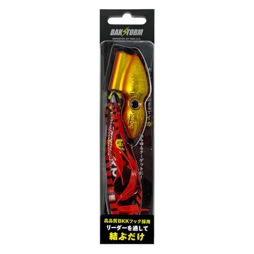 パクッと咥えて 単品 1個 タイラバ 180g レッドゴールド 保護チューブ付き ヘッド ネクタイ オフショア ジギング ルアー BAKSTORM バクスト 釣り 釣具 つり具