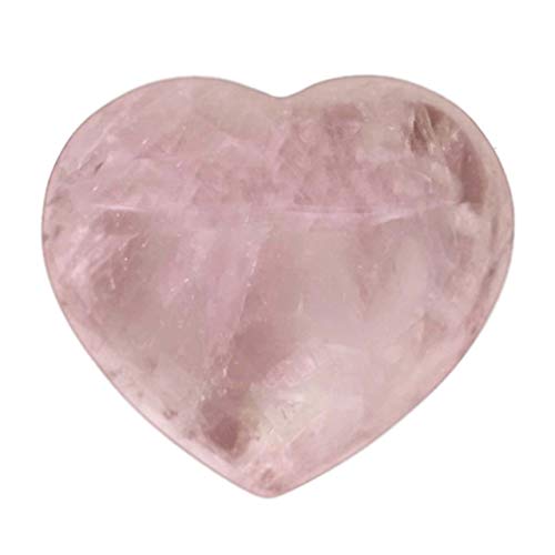 Cora&ccedil;&atilde;o de Cristal de Quartzo Rosa Natural