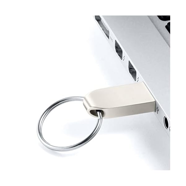 USB Stick 64 GB Metall USB 3.0 Wasserdichter USB Memory Stick für Speicherung und Backup mit Schlüsselager – Bild 3
