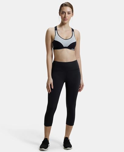 Jockey Women Super Combed Cotton Elastane 1378 Active Bra | Wirefree | Padded | Full Coverage | Racer Back | Fabric