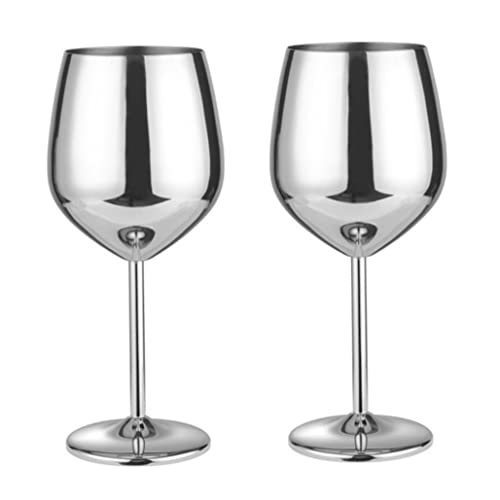 Verre à vin incassable en acier inoxydable au design moderne brossé - 2