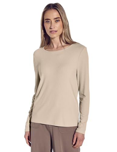 T-shirt avec structure côtelée femme Street One haut manches courtes basique mode respirant