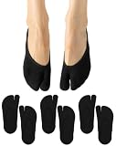 Yawlsow 3 Paar Tabi Socken Zehentrenner Socken (DE/NL/SE/PL, Alphanumerisch, Einheitsgröße, Regular, Regular, Schwarz*3)