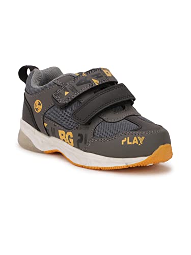 Image of Bubblegummers Boys Ocean Charcoal Grey Casual Shoes