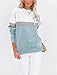 TICTICMIMI Women's Casual Long Sleeve Color Block/Solid Tops Crewneck Sweatshirts Cute Loose Fit Pullover with Pockets A-blue