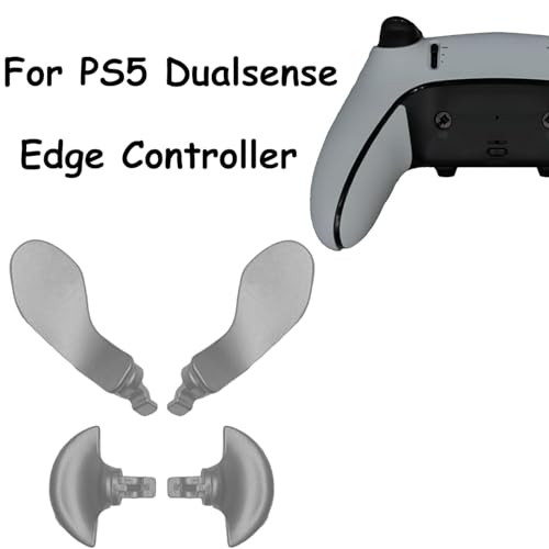 Paletas traseras para DualSense Edge PS5 de metal plateado 6