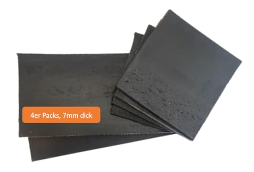 rutschfeste Schall- und Vibrationsdämpfung für Waschmaschine und Trockner, verschiedene Größen, 7mm dick, 4er Set, höchste Qualität, extrem robust (80mm x 80mm)