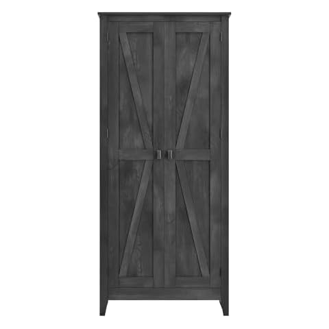 SystemBuild Evolution Farmington 31.5" Wide Storage Cabinet - Rustic Gray Cover
