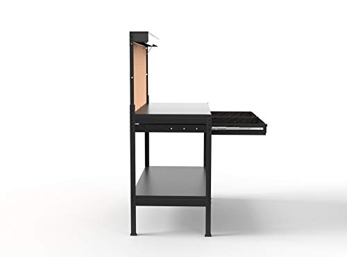 Olympia Tools Multipurpose Workbench with Light, 87-883-917 , Black