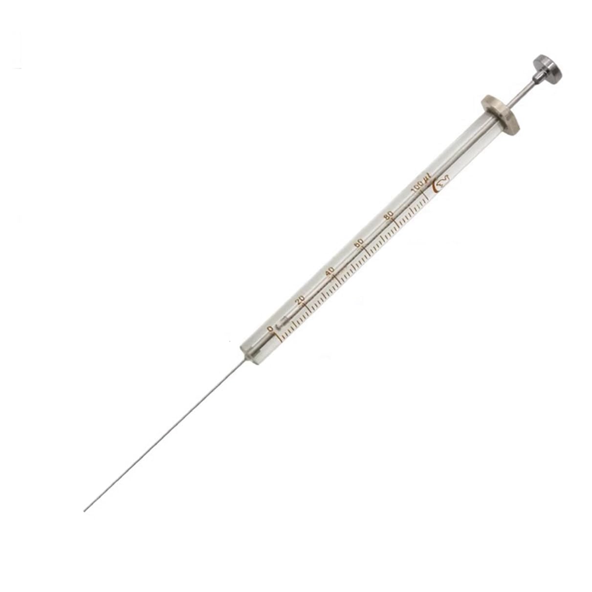 Lab Glass Chromatography Syringe,Glass Micro Syringe Microliter,Trace Injector,Microinjector, Sampler Flat Needle Tip,Glassware (1000ul(1ml))