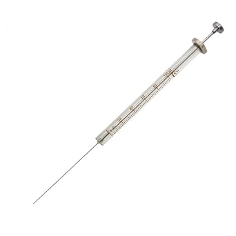 Lab Glass Chromatography Syringe,Glass Micro Syringe Microliter,Trace Injector,Microinjector, Sampler Flat Needle Tip,Glassware 100ul