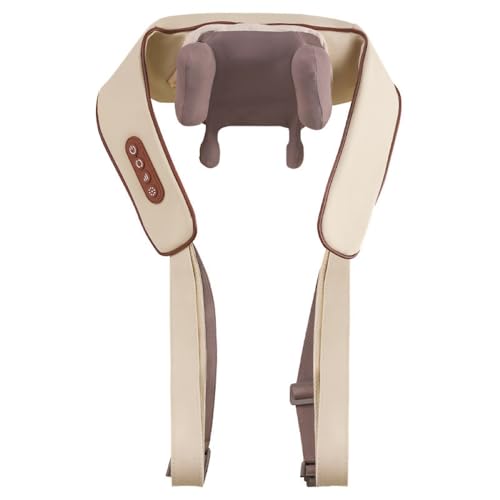 Nekmassage Apparaat, 6D Shiatsu Schouder Rug Massage Apparaat met 42 °C warmtetherapie, 2 Modi 3 Intensiteitsniveaus Draagbaar Elektrisch Massageapparaat voor Thuis, Kantoor, Reis