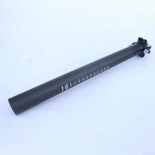 Tija de sillín de fibra de carbono de alta resistencia con 0 compensaciones, diseñada para ángulos de sillín ajustables, para una mejor experiencia de conducción en varias bicicletas (31,6 x 350 mm