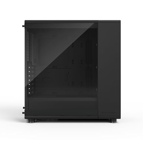 Image of Fractal Design North Momentum Black - Glass Side Panel - Genuine Blackened Oak Wood Front - High Airflow PC Gaming Case - Three Powerful 120mm Momentum Fans Included - ATX Support