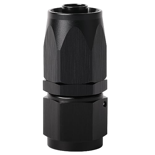 Podavelle 8AN AN8 Straight Hose End Fitting Swivel Aluminum Black