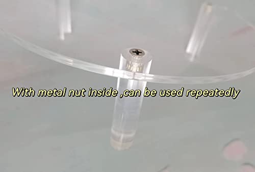 Hesin Acrylic Cake Display Risers Round Set Of 3 Stand Risers Dessert Bakery Stand Rack Server Dessert & Pizza Holder #TOP6