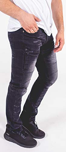 Skylinewears Men's Jeans Slim Fit Stretch Skinny Ripped Jeans Straight Legs Distressed Destroyed Denim Jeans2