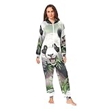 GAIREG Pyjama de Noël amusant avec panda mangeant de la nourriture pour homme et femme, Panda mignon mangeant de la nourriture, Medium