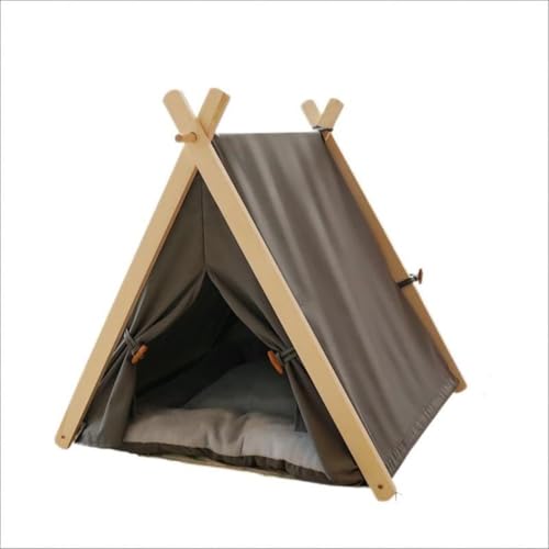 Nid de chat cabane en bois et lit maison pour chiens - 2