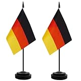 HOMAVEL 2Pcs Drapeau de Table Allemagne 2026   Fanion Desktop Allemagne Coupe du Monde   21x14cm Petits Drapeaux Supporters pour Bureaux Voitures Fêtes
