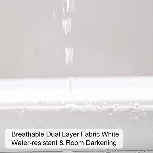 Image of Persilux Custom Cordless Zebra Blinds for Windows Light Filtering Roller Shades for Day and Night, Inside or Outside Mount White