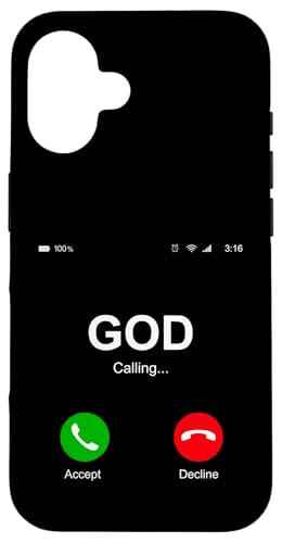 God Calling Funny God Phone �N���X�`�������� �����Y ���f�B�[�X �L�b�Y �X�}�z�P�[�X iPhone 16 �p