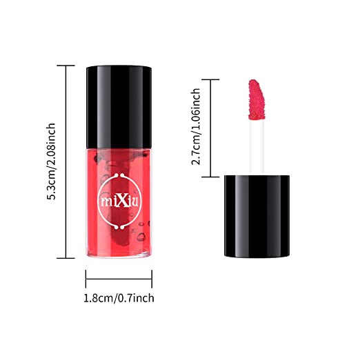 Freeorr 5 Colors Lip Tint Stain Set, Blusher Water Tint Makeup, Lip Stain Waterproof Long Lasting, Hydrating Fruity Dyeing Liquid Tint For Lips, Lip Tint For Girls And Women #TOP6