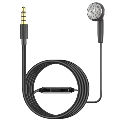 Generisch Auriculares con cable de una sola oreja, diseño mono, micrófono integrado, ajuste cómodo, cable duradero | Auriculares para estudiar y trabajar para estudiantes, familia, colegas, clases