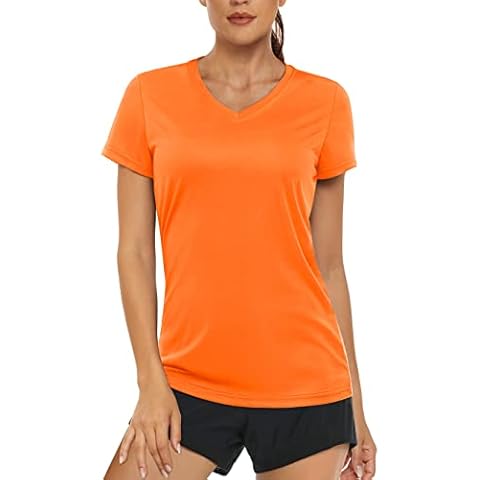 MAGCOMSEN Women's Quick Dry Running Shirt with Sun Protection Cover