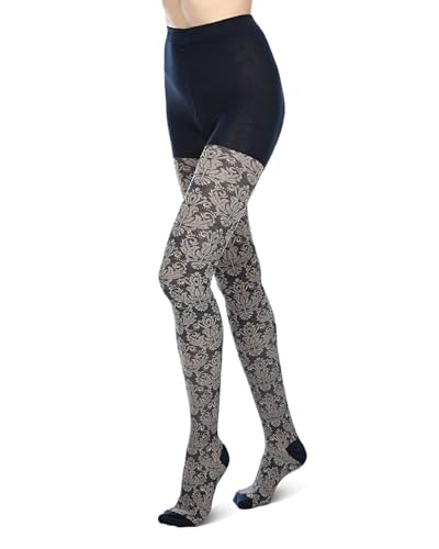 Image of MeMoi Baroque Patterned Cotton Blend Sweater Tights