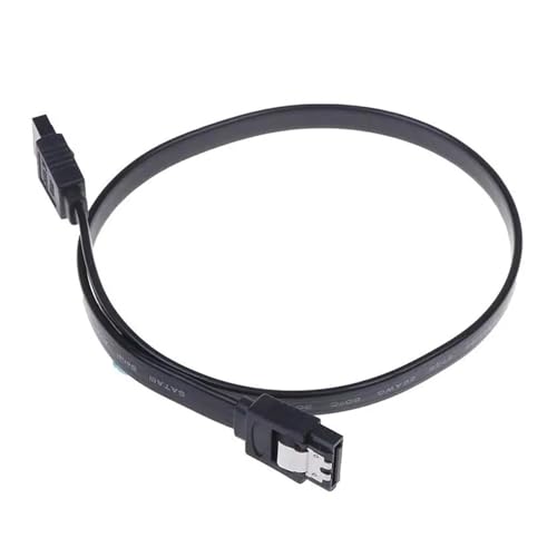 Cable de datos SATA 3.0 III ángulo recto negro 45 cm miniatura 7